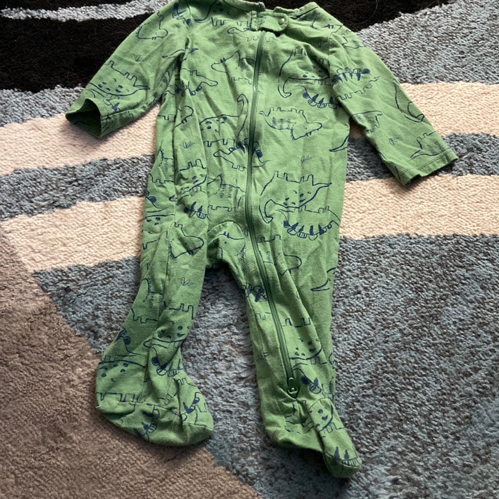 Baby boy dinosaur feet pjs 9 months